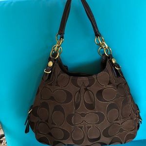 Coach brown used purse